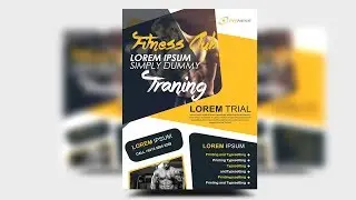 Elegant Fitness and Gym Flyer Design - Photoshop Tutorial