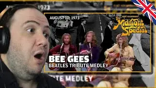 🇬🇧 Попурри из песен Beatles и Bee Gees | Полуночный выпуск | РЕАКЦИЯ УЧИТЕЛЯ ПОЛА