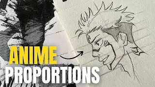 LEARN TO DRAW ANIME BY USING BASIC METHODS ✍🏻 | ANIME PROPORTIONS | Arts By Shubham