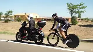 Why is Pogacar training behind a motorbike ?