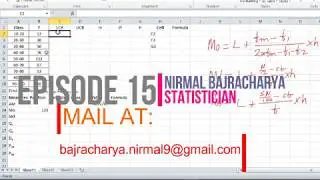 Measure of central tendency(Continuous Series) using Excel ||Ep-15 ||ft.Nirmal Bajracharya