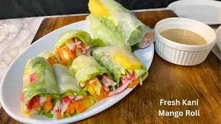 Kani Mango Roll Recipe | Fresh Vegetable Roll | Crabstick Mango Roll