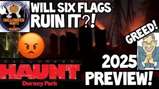 SIX FLAGS GREED! - HALLOWEEN HAUNT PREVIEW 2025 - DORNEY PARK WALK THRU - SCARE ZONE BUILDS LAY OUT