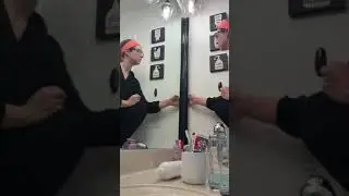 Peel and stick mirror border DIY
