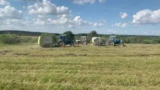 МТЗ 80 и Пресс подборщик Claas Rollant 66. Заготавливаем сено.