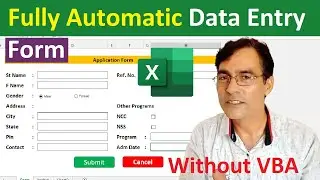 Fully Automatic Data Entry Software in Excel | Data entry form without user form and VBA Code