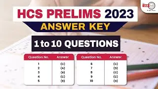 HCS Prelims 2023 GS Paper 1 Answer Key Discussion Question 1 to 10 | Complete Solutions |  Reddy Sir
