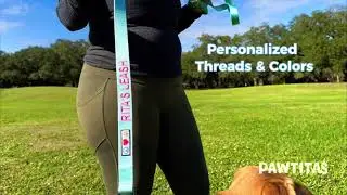 Pawtitas Personalized Dog Leash Embroidered Customize Leash