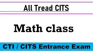Cits #cti Entrance Exam 2021 Live Class