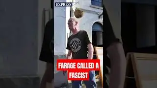 Nigel Farage gets called a 'fascist' during a walkabout in Runcorn