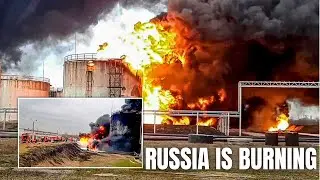 HELL ON EARTH - Ukrainian Drones Blow Up Russian Key Fuel Depot in Rostov