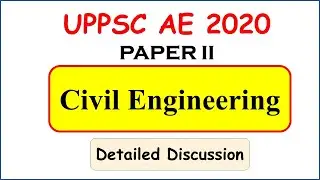 UPPSC AE Previous Year Papers with solution | Civil Engineering MCQ | UPPSC AE | Paper II