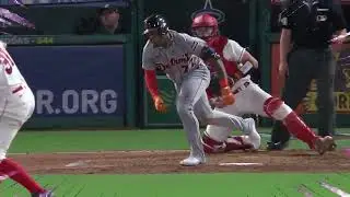 Tyler Anderson shows off his quick reflexes and catches a comebacker