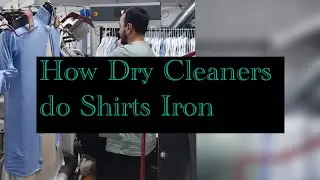 How dry cleaners do iron a shirt professionally.