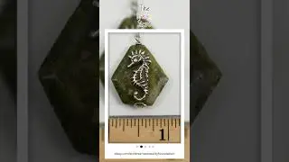 Charming Mixed Materials Seahorse Pendant with 18