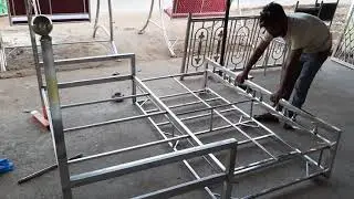 # stainless steel sofa + bed + box