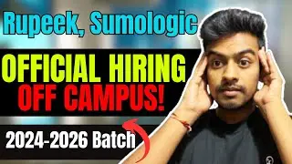 Rupeek, Sumologic Direct Hiring Drive | OFF Campus Drive For 2026, 2025, 2024 Batch | Fresher Jobs