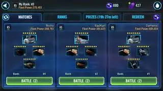 LazyClimber full auto vs 7*HT Geos: SWGOH fleet 2.0