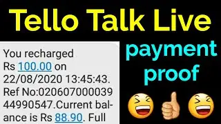 Tello Talk App live payment proof in 2020