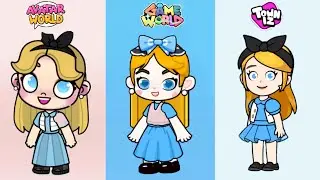 💙Alice Style Look In 3 Gameplay #pazu #avatarworld #disney #gameworld