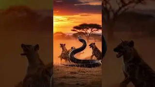 &ldquo;Caught on Camera: Python Strikes Back at Hyenas in the Wild!&rdquo; #asmr #wildlife #ai