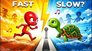 ⚡ Fast or Slow? 🐢 | Fun Kids Song About Speed, Movement & Play! 🎵 - Tiny Tubes TV