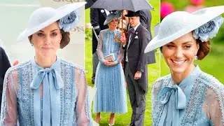 Princess Catherine Looks Gorgeous in Cornflower Blue at The 2019 Royal Ascot
