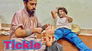 ASMR FEET TICKLE : Tickle With Different Objects 
