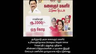 வரி கட்டும் பெண்களுக்கும் மகளிர் உரிமைத் தொகை உண்டு#sbo #sbotvm#parttimejob#news update#tngovt natur