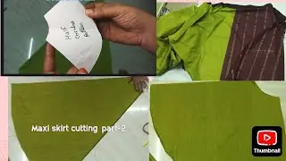 Maxi dress skirt cutting part -2 with formula