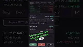 NIFTY 26150 PE.99% Premium Decay | Expiry Day Option Trade. Profit Booked📉📈 #NIFTY50 #nifty#trading