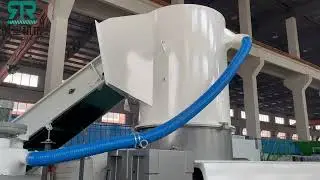 LDPE film squeezed flakes compactor granulating line