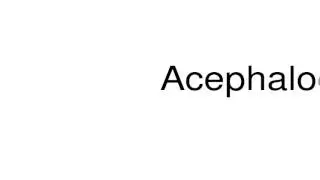 How to pronounce Acephalocyst