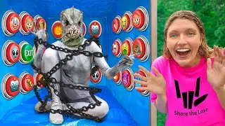 100 таинственных кнопок на POND MONSTER... Только 1 позволит вам СБЕЖАТЬ