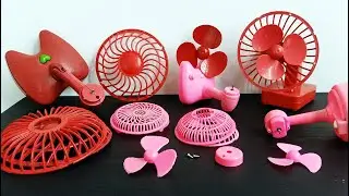 Fan Toys - Memasang jala dan baterai Empat Kipas Angin Mainan merah