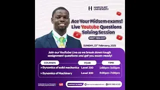 📢 Live Problem-Solving & Concept Teaching: Dynamics of Machinery