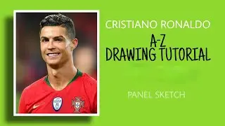 Cristiano Ronaldo Drawing Malayalam Full Tutorial | Visit Panel Sketch