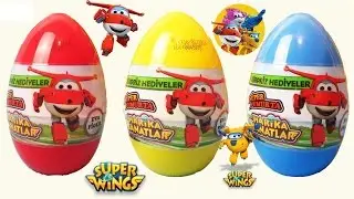 Big Surprise Eggs Kinder Surprise Eggs Super Wings Toys сюрприз яйца супер крылья