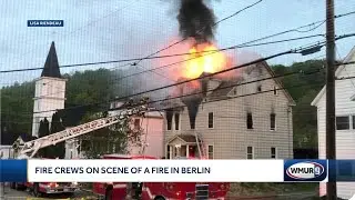 Firefighters battle fire in Berlin