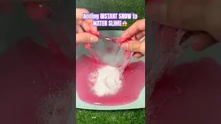 Adding INSTANT SNOW to WATER SLIME😱 #slime #satisfying