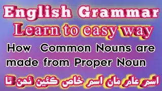 How Common noun are made from Proper noun || With simple examples || Study of Sindh board