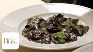 This chocolate ravioli comes full of butternut squash and goodness