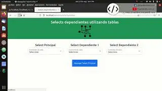 Selects Dependientes Con Base de datos. HTML JavaScript Bootstrap PHP