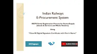IREPS Registration Process step by step | IREPS Login using Digital Signature Certificate.