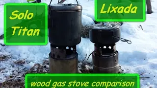 Solo Titan / Lixada Wood Gas Stove Comparison