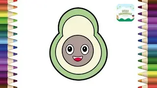 How To Draw A Cute Avocado Easy Step By Step | Avocado Drawing