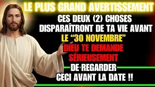 DIEU TE DEMANDE : REGARDE CECI AVANT QU’IL NE SOIT TROP TARD  ⚠️