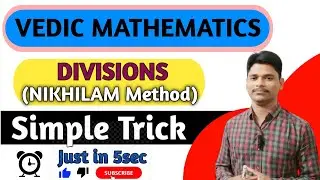 Vedic mathematics లో Division's ని ఈజీగా ఎలా చెయ్యాలి /NIKHILAM method |simple trick #easymathtalks