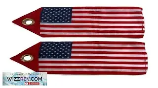 (2) Snow Plow Blade Marker Flags American Flag USA for Western