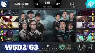 Team Liquid vs CLG | Week 5 Day 2 S10 LCS Summer 2020 | TL vs CLG W5D2